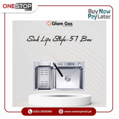 Glam Gas LIFE STYLE-57-BOX Kitchen Sink Waste Pipe Kit S.S Basket Plate Holder Brand Warranty