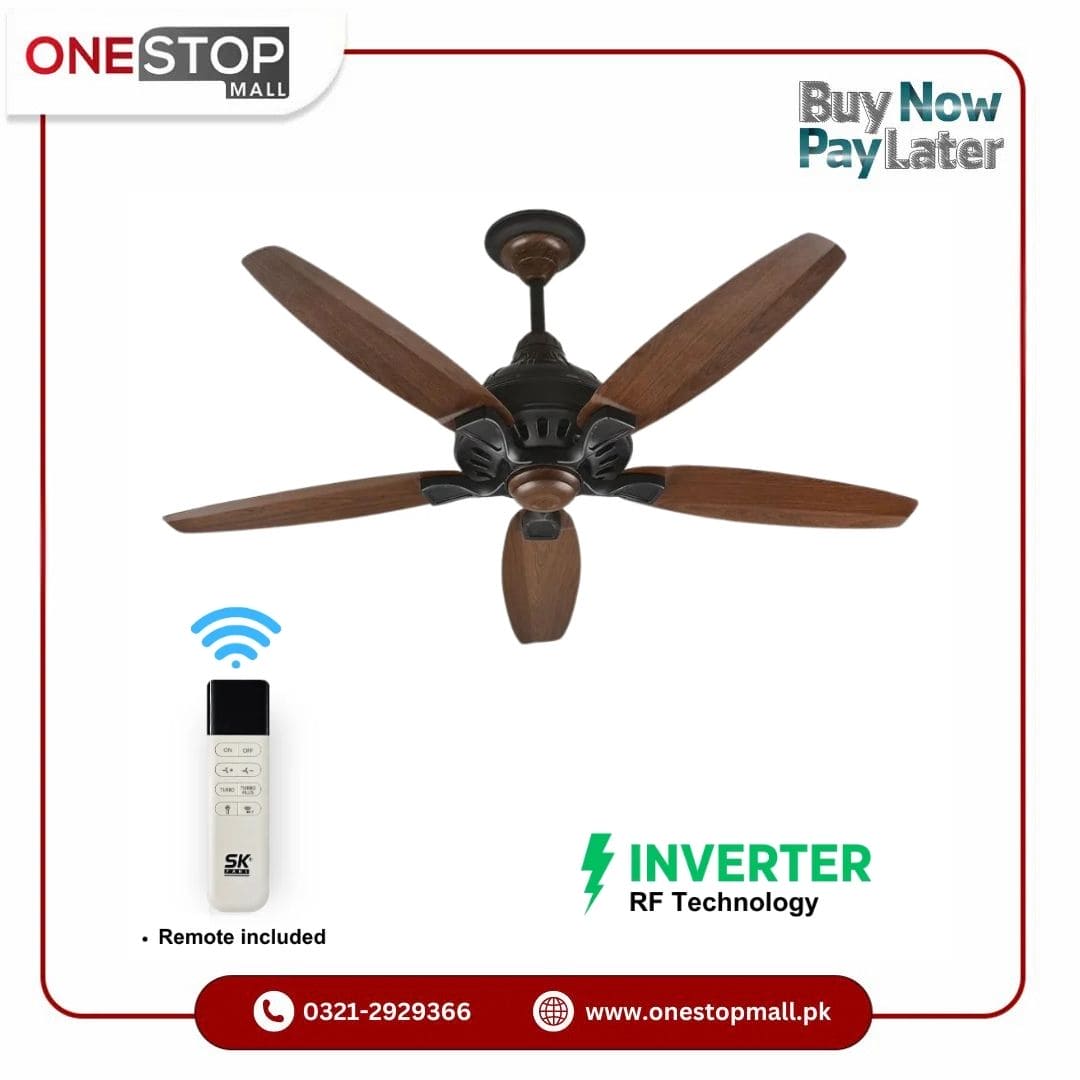 SK Inverter Ceiling Fan Grace Model Copper 56 Inch 30 Watts Brand Warranty