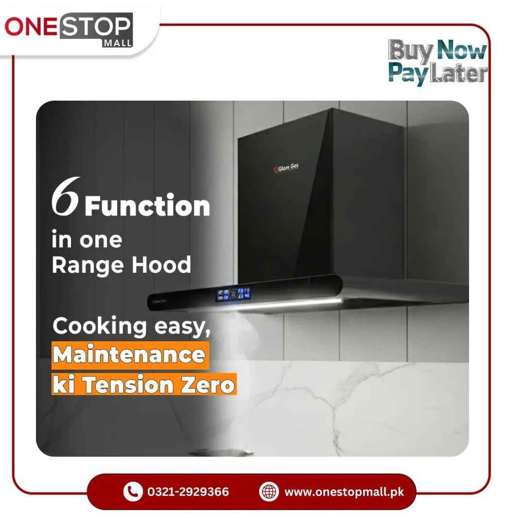 Glam Gas Built-in Range Hood Thunder-12 T shape Chimney | 7cm,90 cm