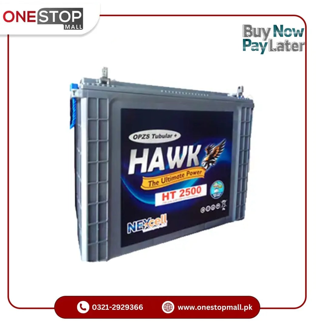 Hawk HT-2500 Tall Tubular Battery 230AH 07 Plates ( Only For Karachi )