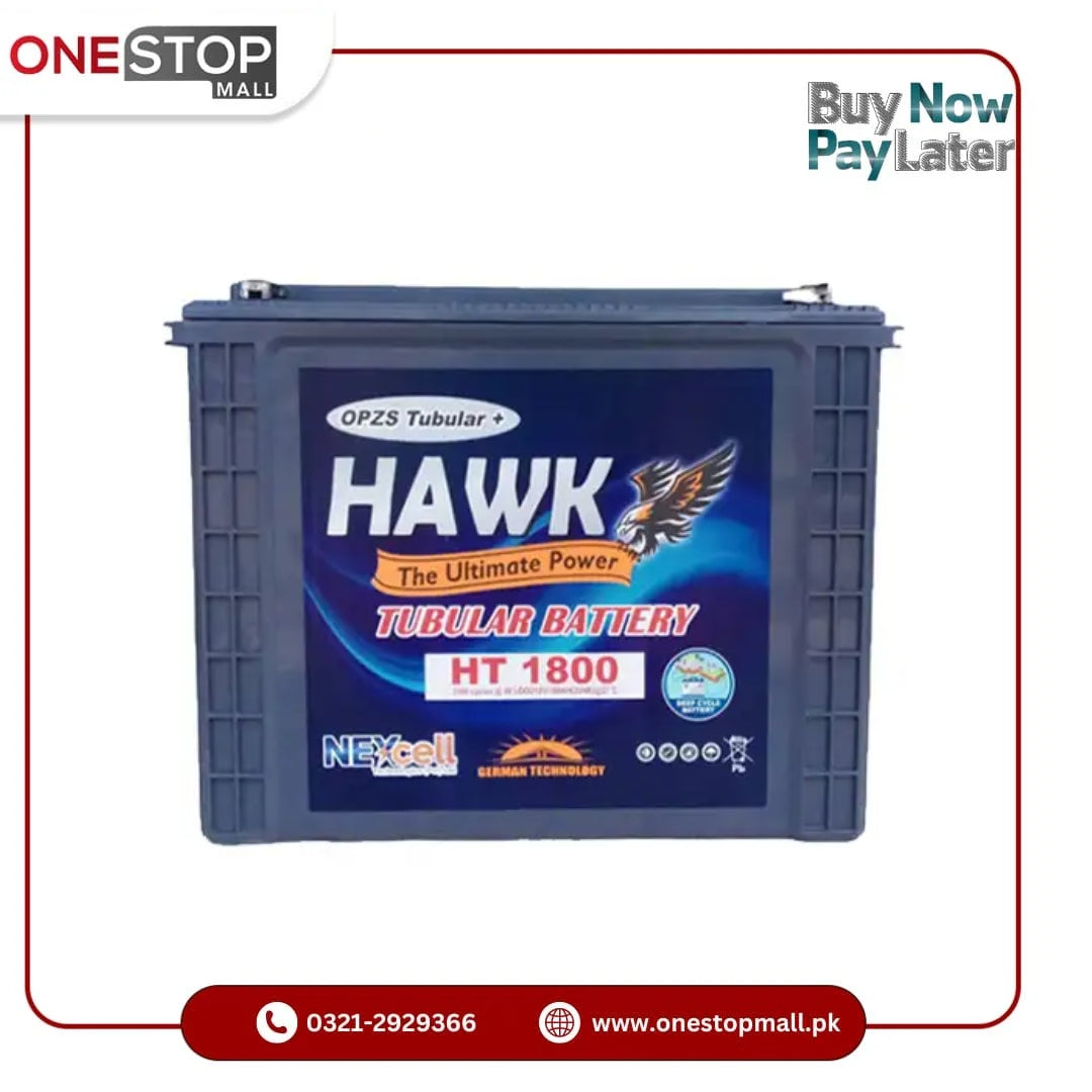Hawk HT-1800 Tall Tubular Battery 180AH 07 Plates ( Only For Karachi )