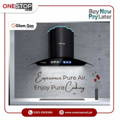 Glam Gas Kitchen Hood (Model-Wave) Size - 90cm 35 inche 3 Speed Motor Touch Panel Brand Warranty