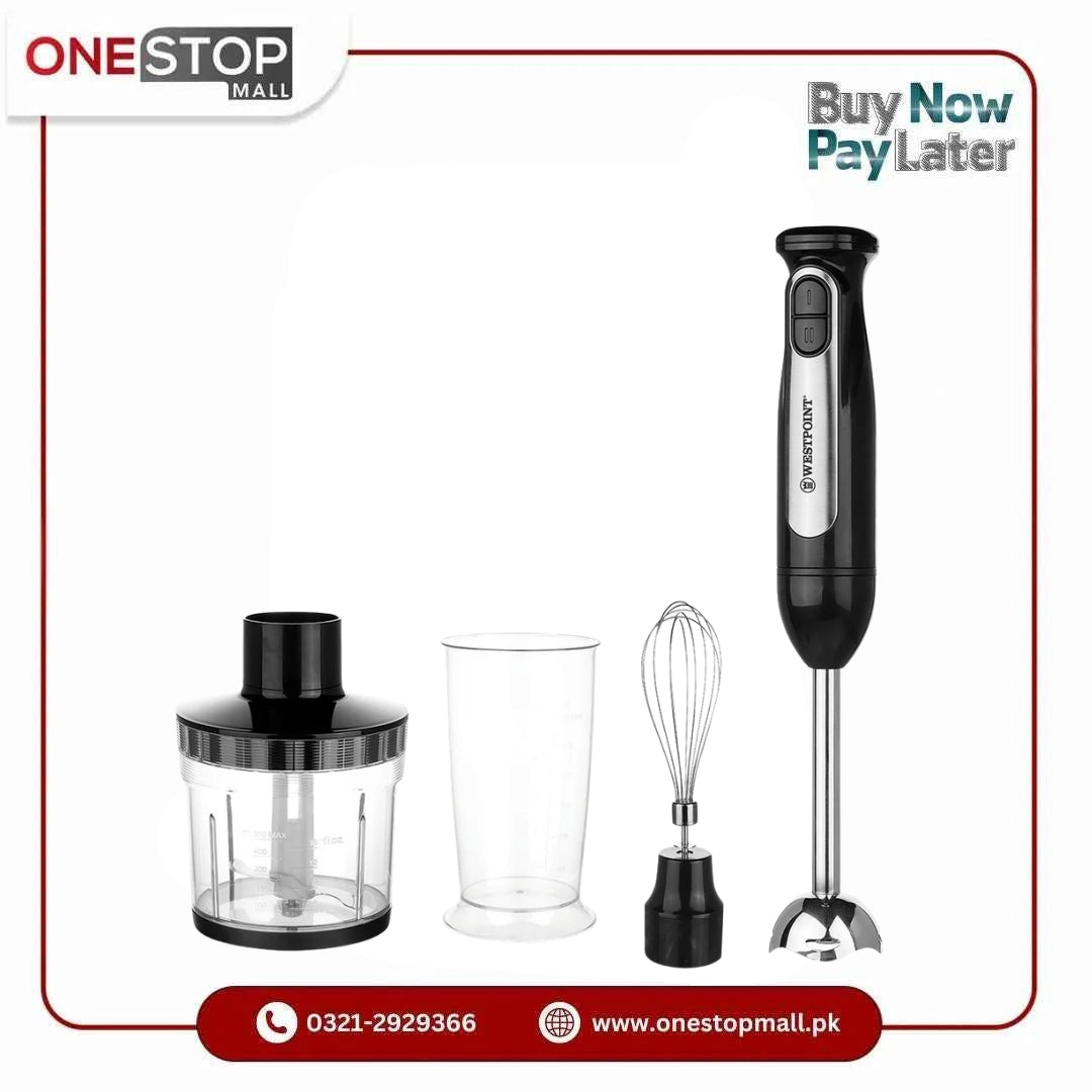 Westpoint Deluxe Hand Blender WF-9216 Stainless Steel Blade Brand Warranty