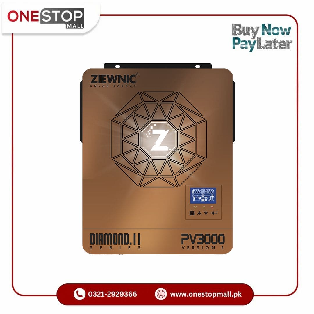 ZIEWNIC DIAMOND Solar Hybrid Inverter 6G 2.2KVA (PV3000) 100% Pure Sine Wave Solar Inverter 5 Years Brand Warranty