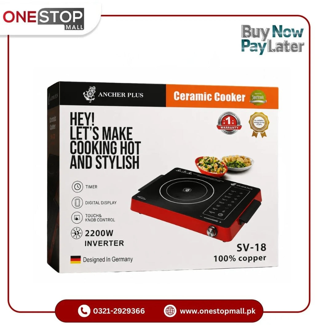 Anchor Plus Ceramic Cooker SV-18 2200W Designed In Germany