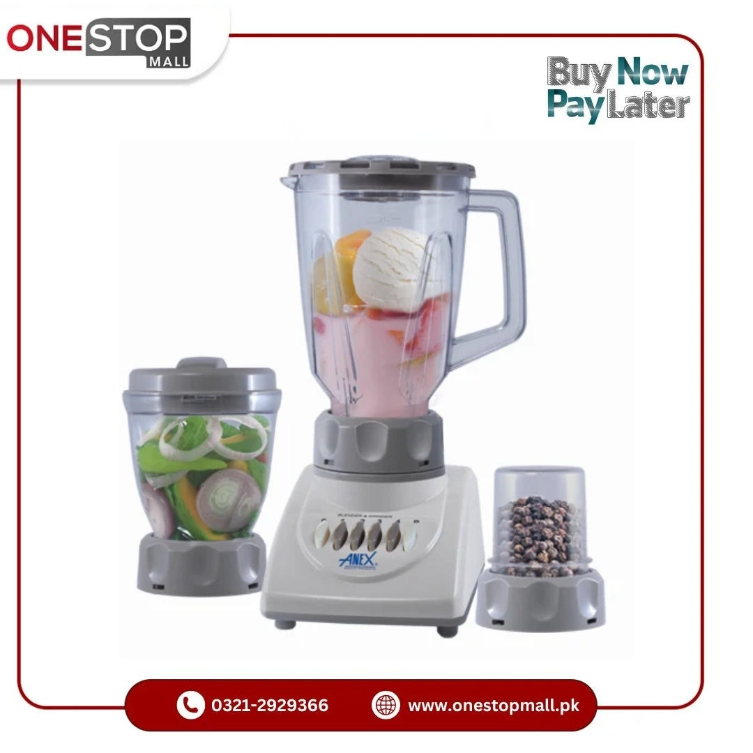 ANEX AG-699UB Deluxe Blender Grinder Excellent Performance Two Speed Pulse Function Brand Warranty