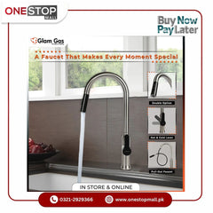 Glam Gas Faucet (Faucet Aqwa-12) Imported Aerater Stainless Steel Flexible Hose Brand Warranty