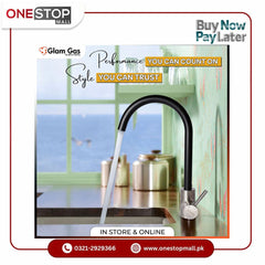 Glam Gas Faucet (Faucet B-12) Imported Aerater Stainless Steel Flexible Hose Brand Warranty