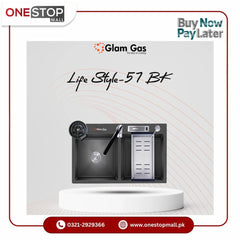 Glam Gas LIFE STYLE-57-BK Glam Gas Sink Stainless steel sink Kitchen Sink Double Kitchen Bowl Kitchen Basin Brand Warranty