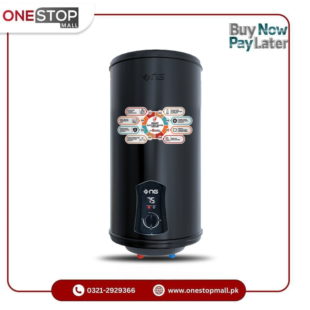 NasGas Geyser Electric Water Heater 20 Gallon NEG-80 Imported Steel Element Brand Warranty