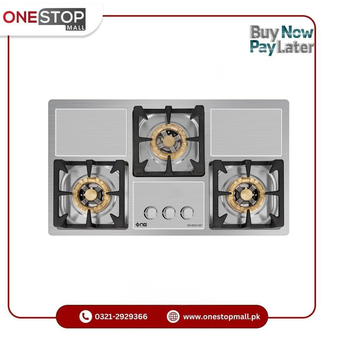 Nasgas Built In Hobs DG-227 S (Steel Top) Heavy gauge steel top 1 Year Brand Warranty