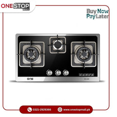 Nasgas Built In Hobs DG-226 (Glass Top) 8mm Thick Square Shape Tempered Glass Top 1 Year Brand Warranty