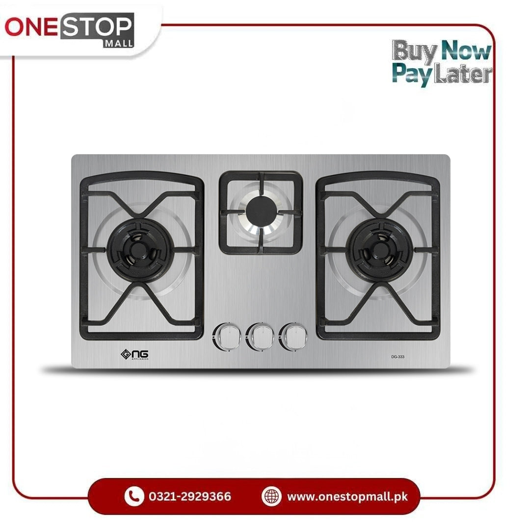 Nasgas Built In Hobs  DG-333 Regular Heavy Gauge  Steel top 1 Year Brand Warranty