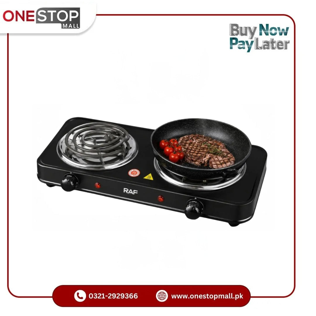 Raf R.8020B Electric Stove double  & Hot Plate Cooker Uniform Heating 2000W