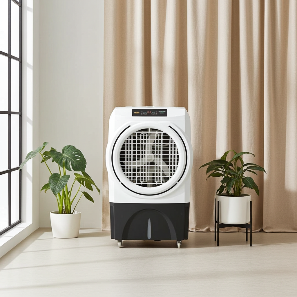 Super Asia Hybrid Room Cooler ECM-4600 Auto AC DC Advance Technology Remote Control With Touch Panel Energy Saver Turbo Fan With Ice Box New Model Brand Warranty