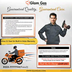 Glam Gas (GG-11) Kitchen Gas Stove 1 Burners Hob Choolha Stainless Steel Auto ignition (Natural Gas & LPG) Brand Warranty