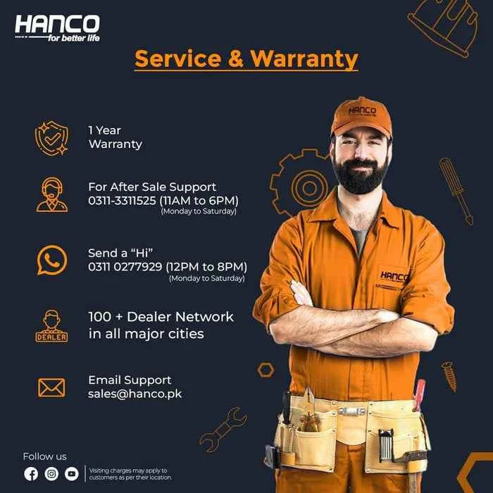Hanco Infrared Cooktops -HIRC-110 Hot Plate Brand Warranty
