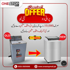 Exchange Your Old Washing Machine For 10,000 And Get a New Automatic One Only At OneStopMall Only For Karachi