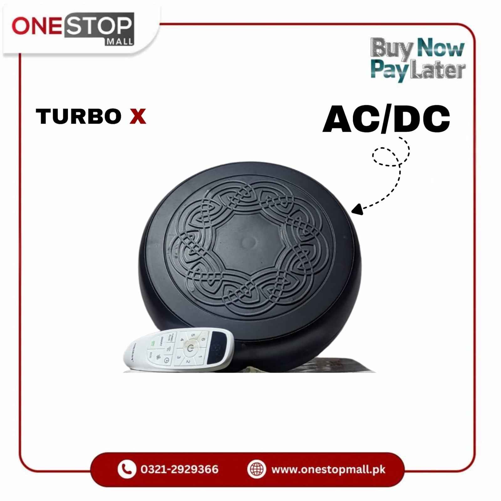 Orient Ceiling Fan AC DC TURBO X MODEL 56'' with (30WATTS OPTIONS) Brand Warranty