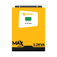 ZIEWNIC MAX - PV4200 (3.2 KVA) SOLAR HYBRID INVERTER Running With Battery & Without Battery 100% Pure Sine Wave Solar Inverter  5 Years Brand Warranty