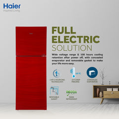 Haier 10 Cu Ft/E-Star Series/ HRF-276 EPR (Deepest Freeze +Direct Cool+ 1 Hour Icing Technology +Wide Voltage+ Glass Door)Black Colour/ Refrigerator/ 10 Years Warranty.