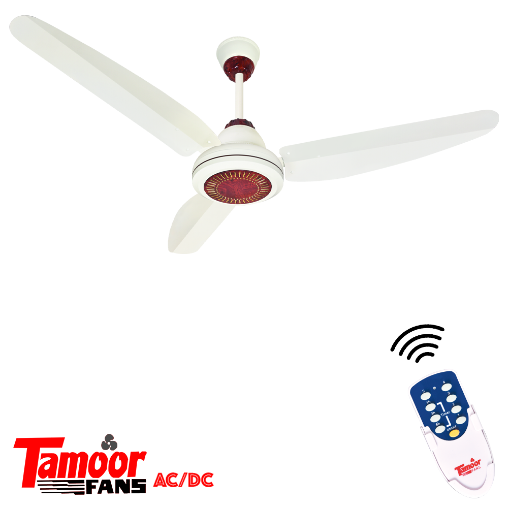 Tamoor Ceiling Fan Diamond Model Dark Wood AC/DC Inverter Fan 1 Year