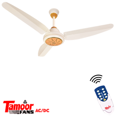 Tamoor Ceiling Fan Super Pearl Model light wood | AC/DC Inverter Fan Noiseless Motor. 99% Copper Winding Brand Warranty