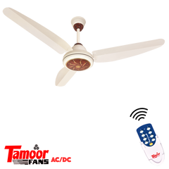 Tamoor Ceiling Fan Super Pearl Model Dark wood | AC/DC Inverter Fan Noiseless Motor. 99% Copper Winding Brand Warranty