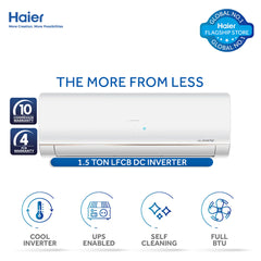 Haier Cool Inverter Series Air Conditioner (HSU-18LFCB-USDC(W)) 10 Years Warranty