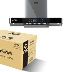 Nasgas Kitchen Hood 27 INCH KHD-265 HandSensor Touch button operating system Panel Front Tempered Glass Chimney