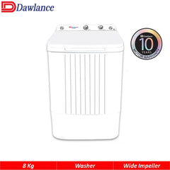 Dawlance Washing Machine 10KG DW 6100W Semi Automatic White 10 Years Brand Warranty