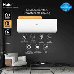 Haier 1.5 Ton HSU-19HFAB Air Conditioner T3 Series Heat and Cool (White) DC Inverter 10 Years Warranty