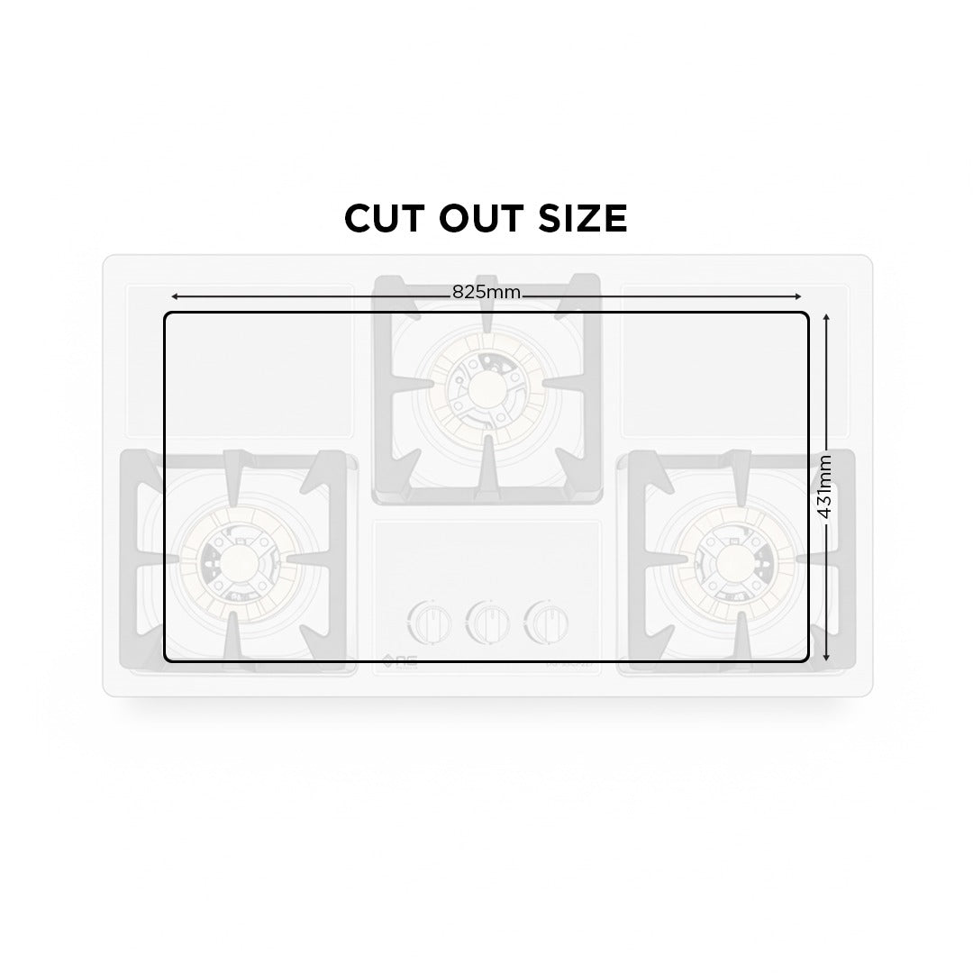 Nasgas Built In Hobs DG-227 S (Steel Top) Heavy gauge steel top 1 Year Brand Warranty