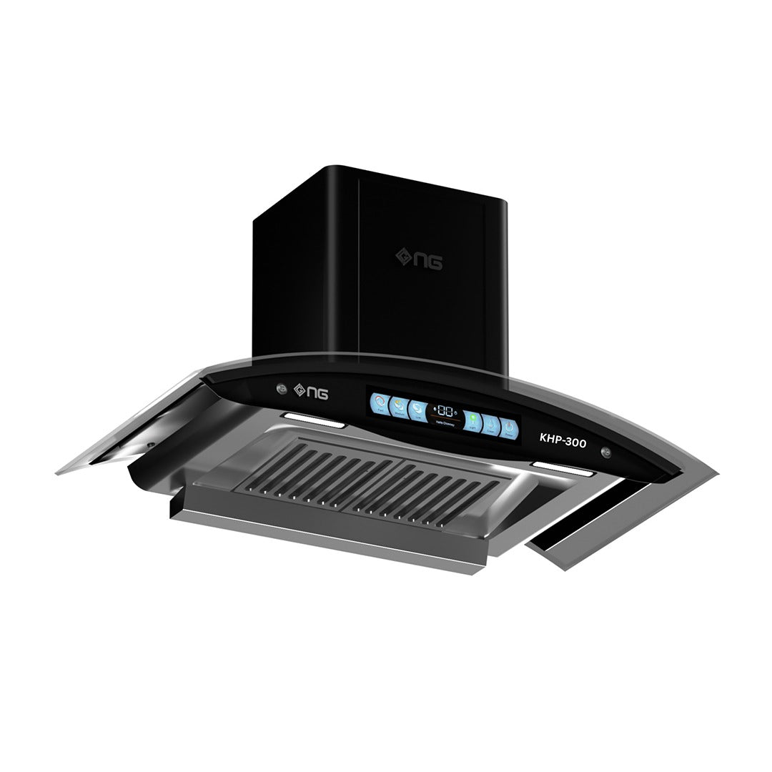 Nasgas Kitchen Hood KHD-300 35inch Touch Panel Front & top 5mm Tempered Glass   1 Year Brand Warranty