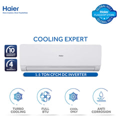Haier 1.5 Ton AC-Turbo Cool Series -Turbo Cooling-Long Air Throw-HSU-18CFCM(W)-Cool Only-Air Conditioner