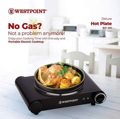 Westpoint Deluxe Hot Plate WF 261 - Black  2 Year Brand Warranty