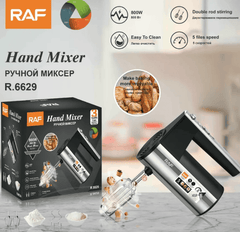 RAF Hand Mixer R.6629 800W Appropriate  Household Shell Material: Plastic Brand Warranty