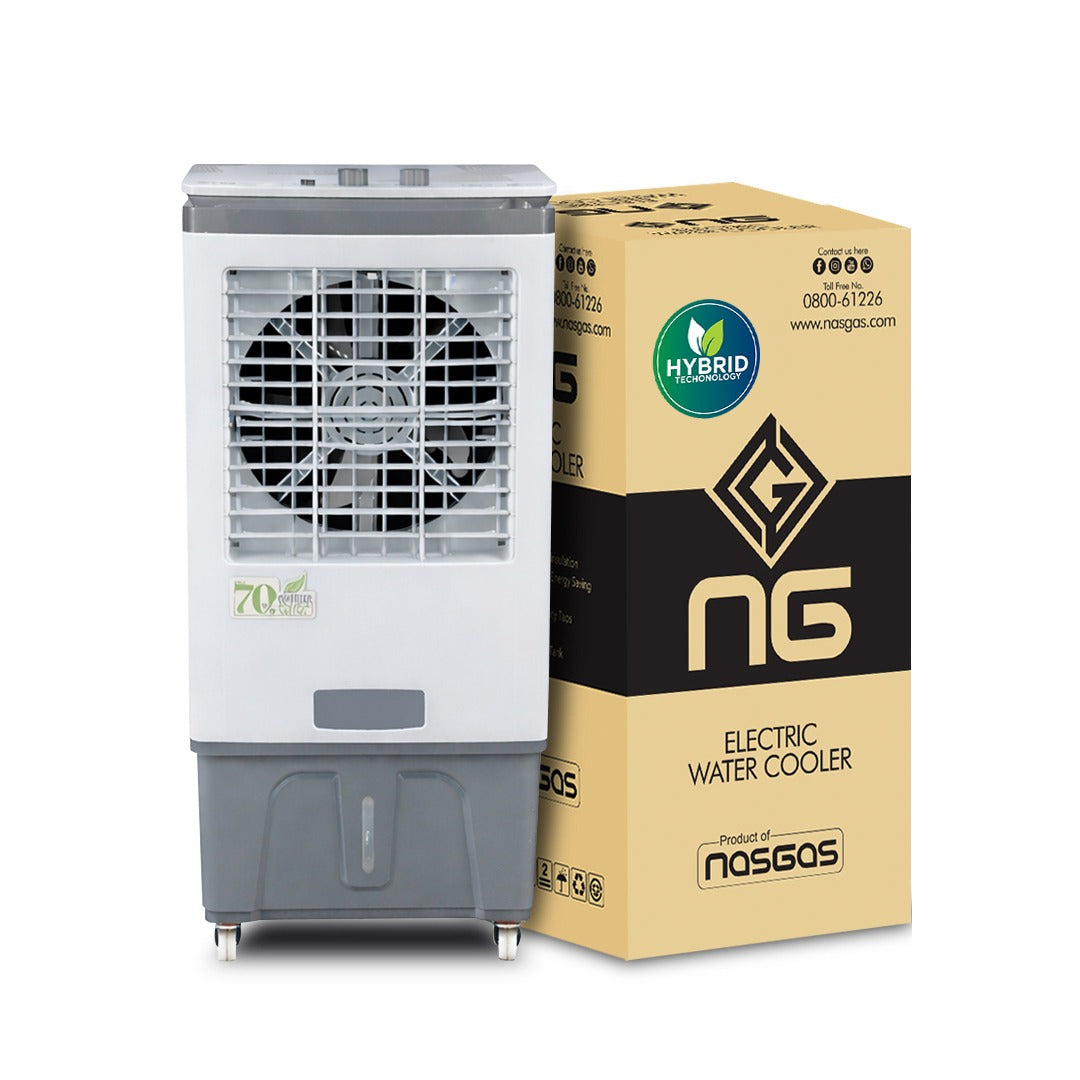 Nasgas Inverter Room Cooler AC DC Model NAC-2100 Cooling Box (For Re-Freezable Ice Packs Evaporative Cooling Pad 1 Year Brand Warranty