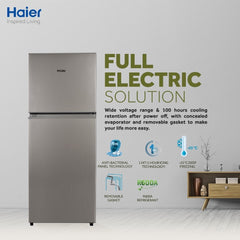 Haier Refrigerator HRF-186 EBS EBD E-Star Series Deepest Freeze Direct Cool 1 Hour Icing Technology Metal Door