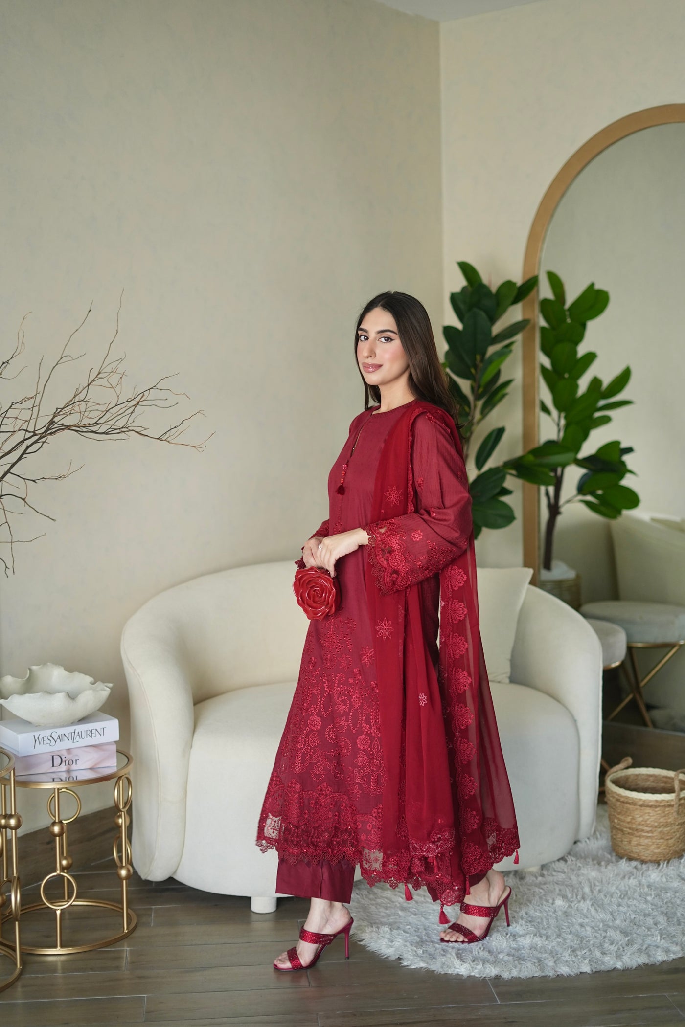 03 Piece Unstitched Embroidered Festive Eid Collection - Design 17