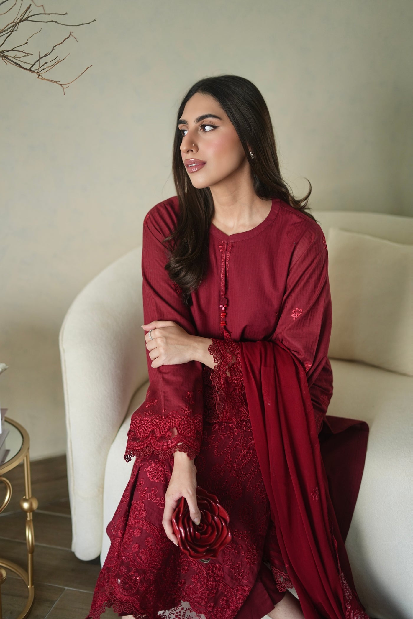 03 Piece Unstitched Embroidered Festive Eid Collection - Design 17