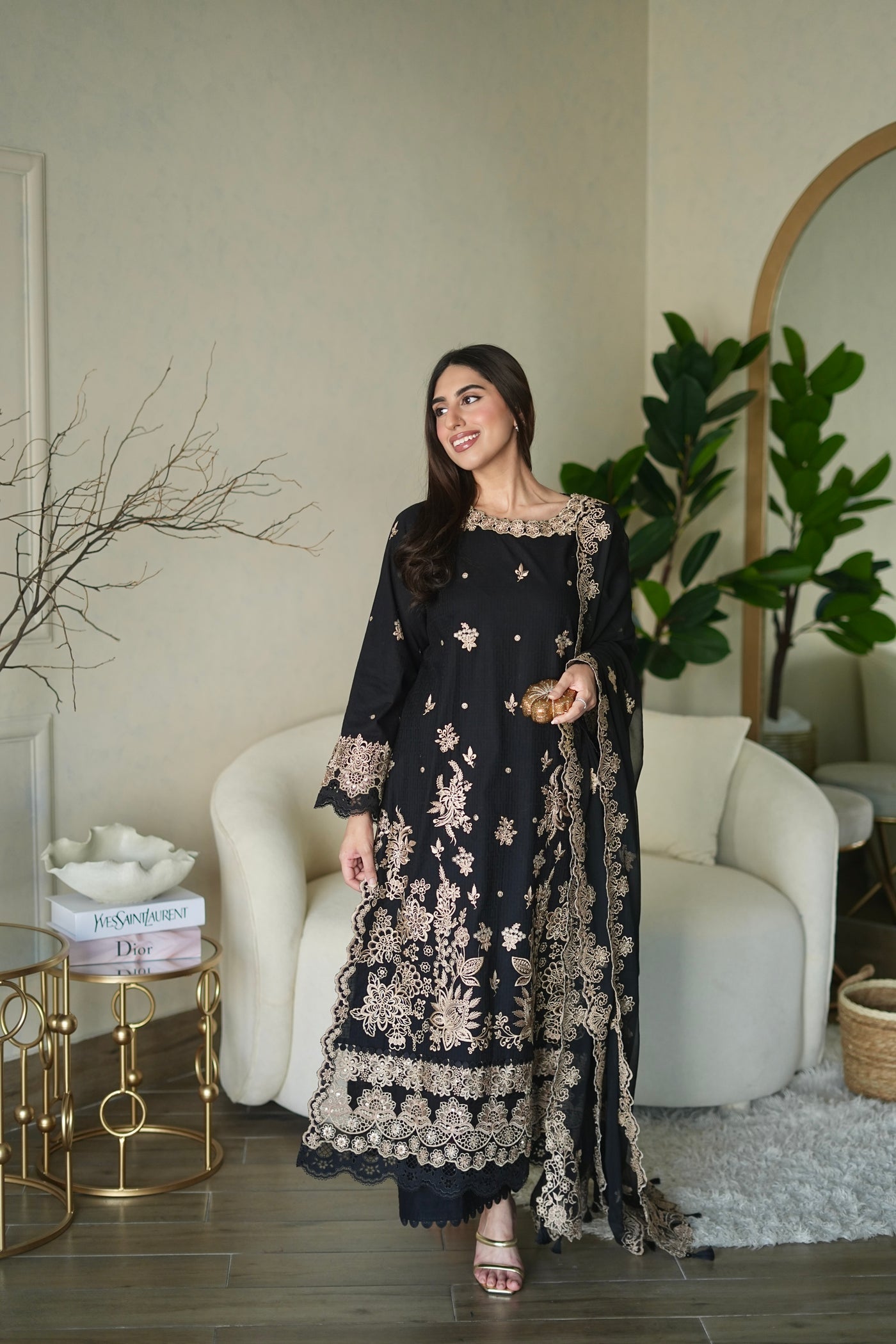 03 Piece Unstitched Embroidered Festive Eid Collection - Design 15