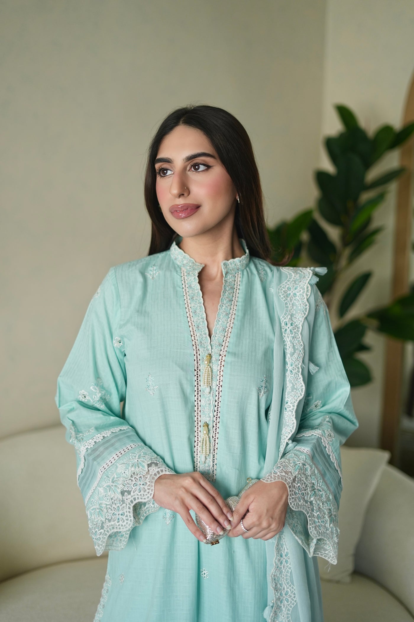 03 Piece Unstitched Embroidered Festive Eid Collection - Design 19