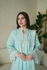 03 Piece Unstitched Embroidered Festive Eid Collection - Design 19