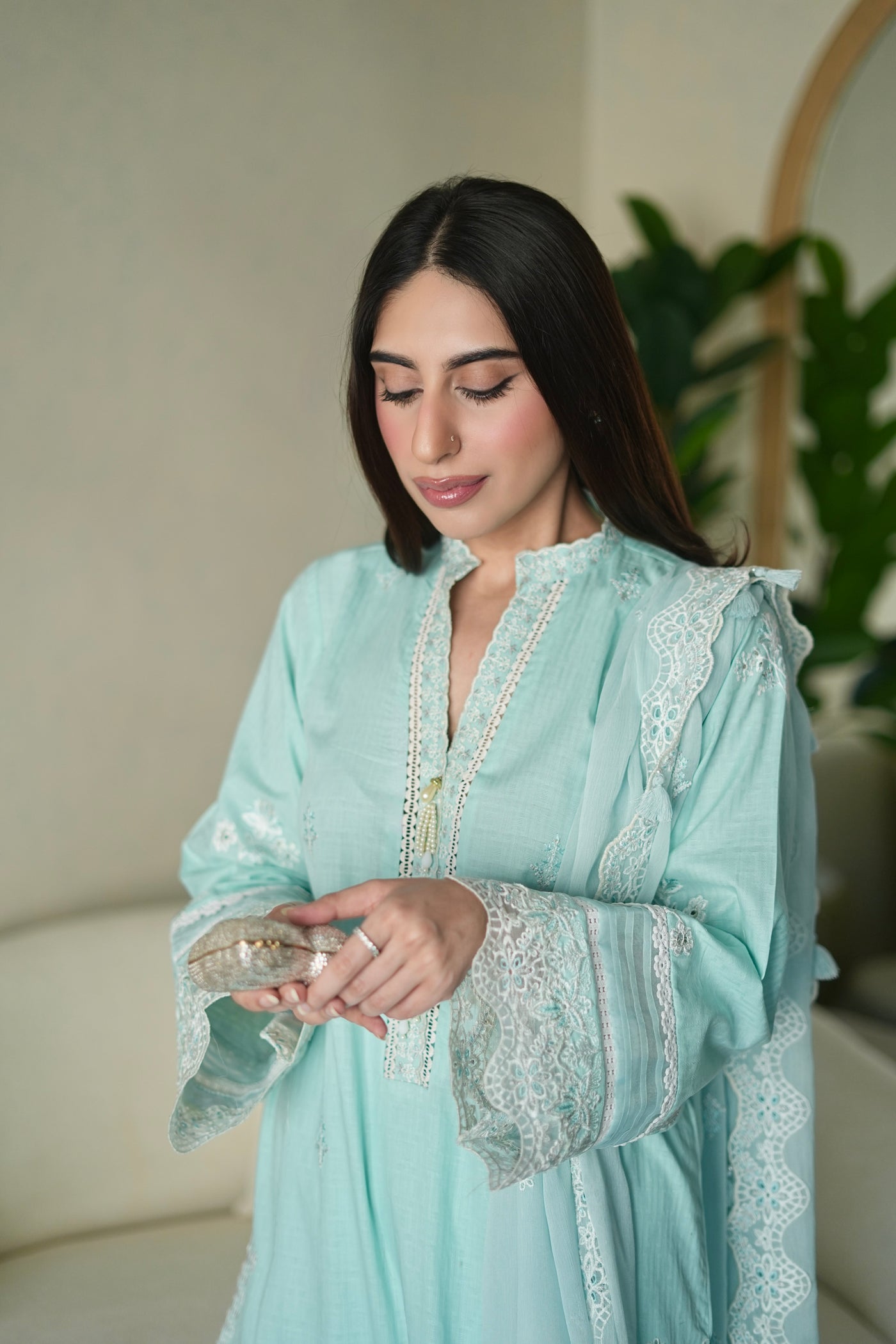 03 Piece Unstitched Embroidered Festive Eid Collection - Design 19