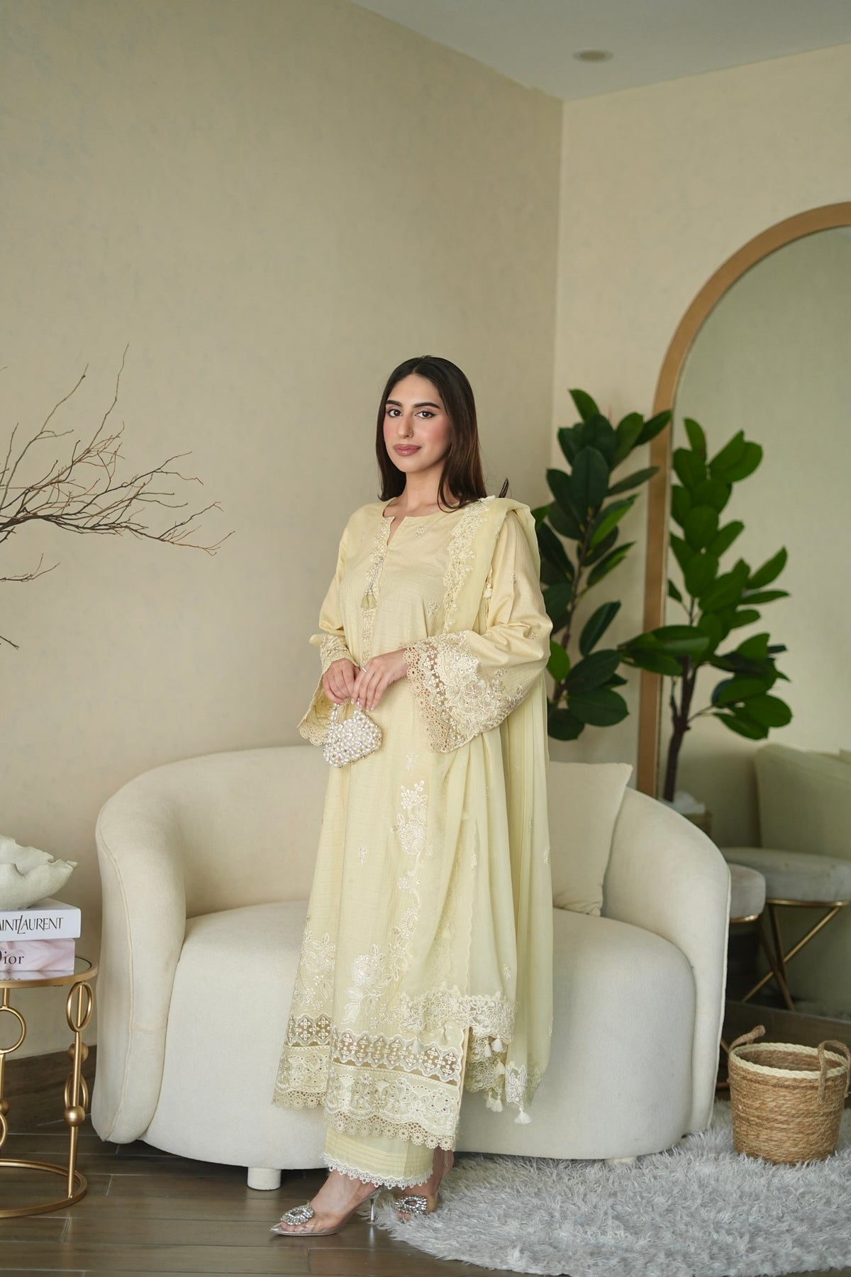 03 Piece Unstitched Embroidered Festive Eid Collection - Design 18