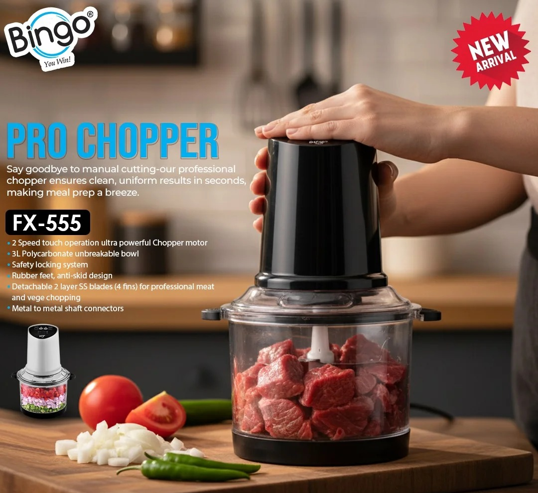Bingo (FX-555) Deluxe Professional Chopper Brand Warranty