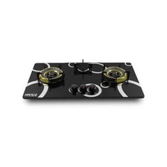 Hanco Built in Hob Stainless Steel Hob with Brass Burners (Model 204) - Auto Ignition Stove 1 Year Brand Warranty