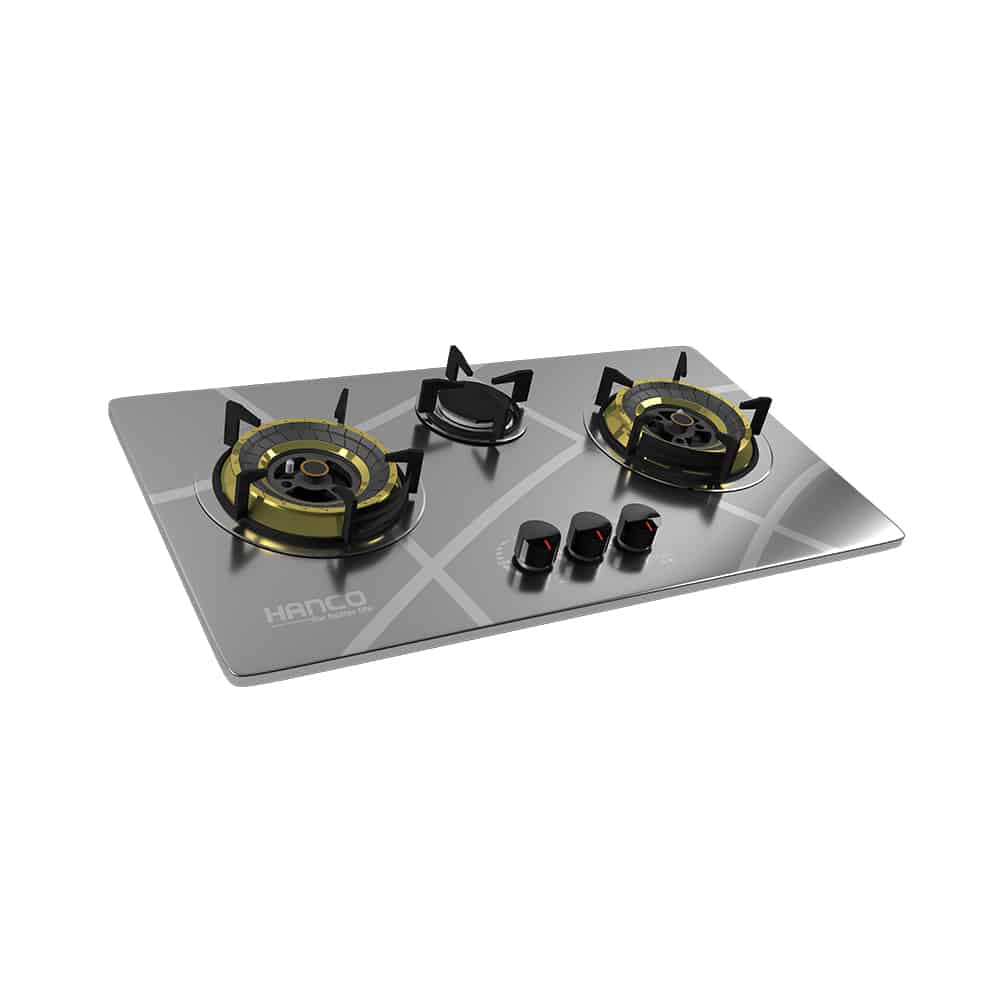 Hanco Built in Hob Stainless Steel Hob Stove with Brass Burners (Model 201) - Auto Ignition 1 Year Brand Warranty