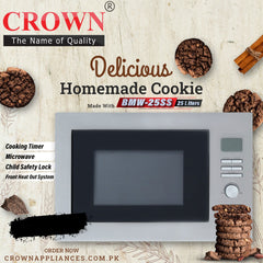 Crown  Microwave Oven  BMW-25SS 30 Litre Full Conventional – Silver 1 Year Brand Warranty